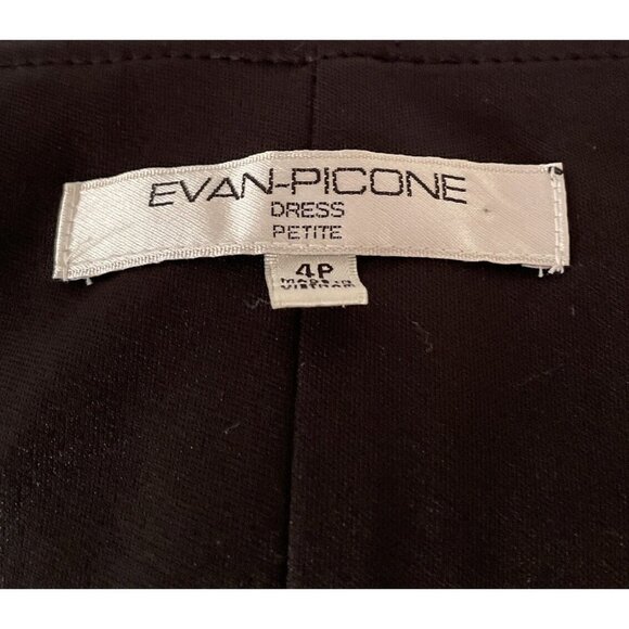 Evan-Picone Dark Navy Blue Dress Size 4P - Picture 5 of 5
